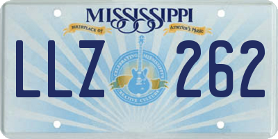 MS license plate LLZ262