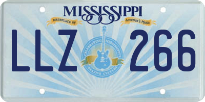 MS license plate LLZ266