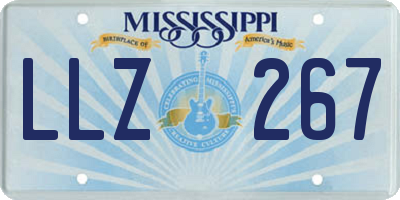 MS license plate LLZ267