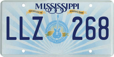 MS license plate LLZ268
