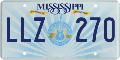MS license plate LLZ270