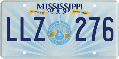 MS license plate LLZ276