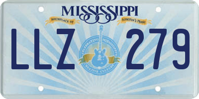 MS license plate LLZ279