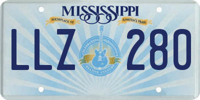 MS license plate LLZ280