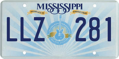 MS license plate LLZ281