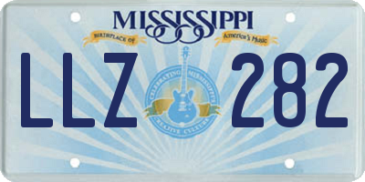 MS license plate LLZ282