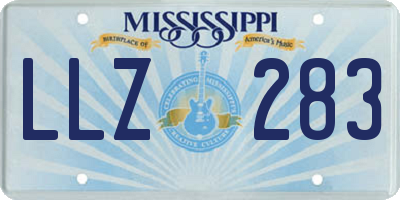 MS license plate LLZ283