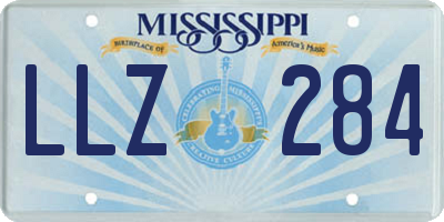 MS license plate LLZ284