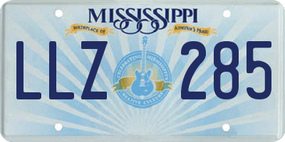 MS license plate LLZ285