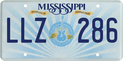 MS license plate LLZ286