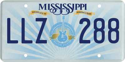 MS license plate LLZ288