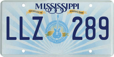 MS license plate LLZ289