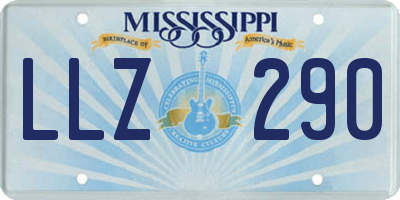 MS license plate LLZ290