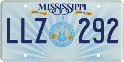 MS license plate LLZ292
