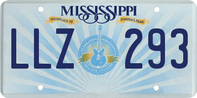 MS license plate LLZ293