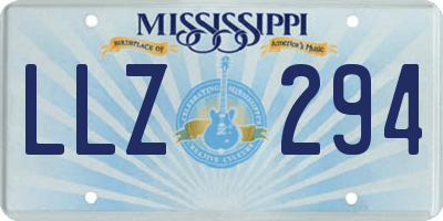 MS license plate LLZ294