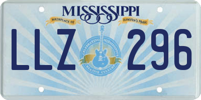 MS license plate LLZ296