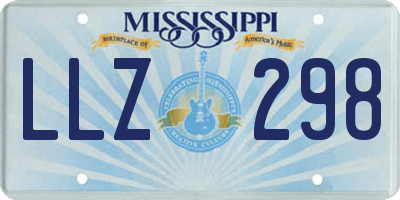 MS license plate LLZ298