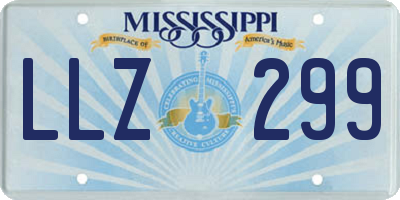 MS license plate LLZ299