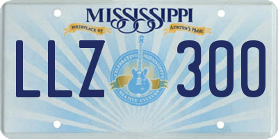 MS license plate LLZ300