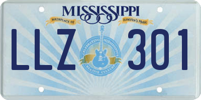 MS license plate LLZ301