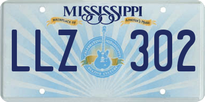 MS license plate LLZ302