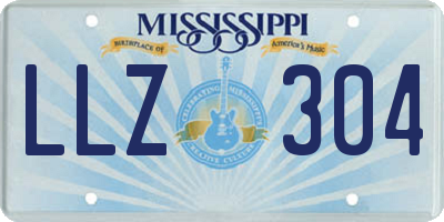 MS license plate LLZ304