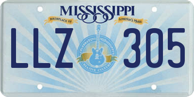 MS license plate LLZ305