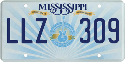 MS license plate LLZ309