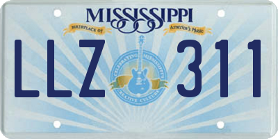 MS license plate LLZ311