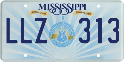 MS license plate LLZ313