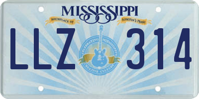 MS license plate LLZ314