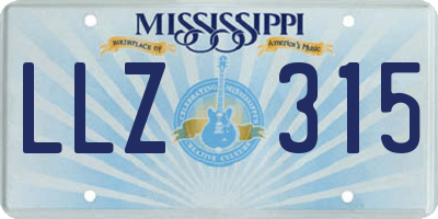MS license plate LLZ315