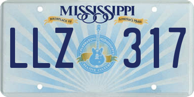 MS license plate LLZ317
