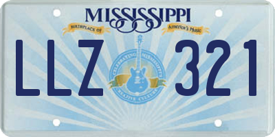 MS license plate LLZ321