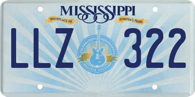 MS license plate LLZ322