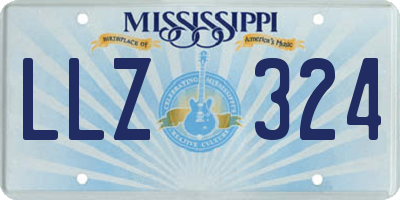 MS license plate LLZ324