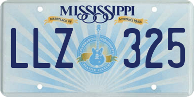 MS license plate LLZ325