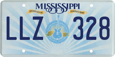 MS license plate LLZ328