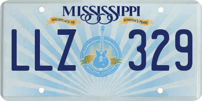 MS license plate LLZ329