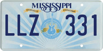 MS license plate LLZ331