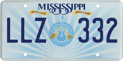 MS license plate LLZ332