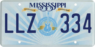 MS license plate LLZ334