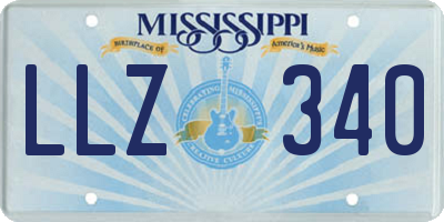 MS license plate LLZ340