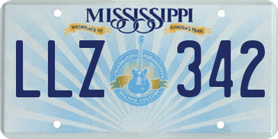 MS license plate LLZ342