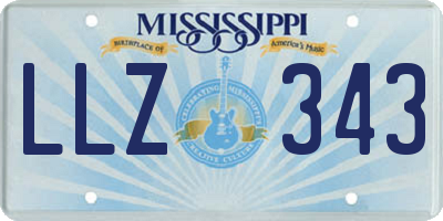 MS license plate LLZ343