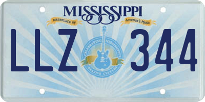 MS license plate LLZ344