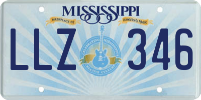 MS license plate LLZ346