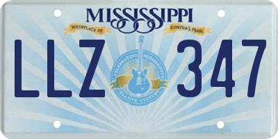 MS license plate LLZ347
