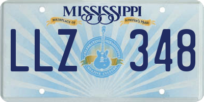 MS license plate LLZ348
